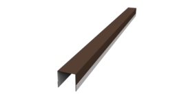 Планка вертикальная обратная для забора жалюзи Palermo 0,5 Satin Matt TX RAL 8017 шоколад (1,8м)