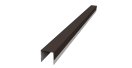Планка вертикальная обратная для забора жалюзи Palermo 0,45 Drap TX RR 32 темно-коричневый (3м)