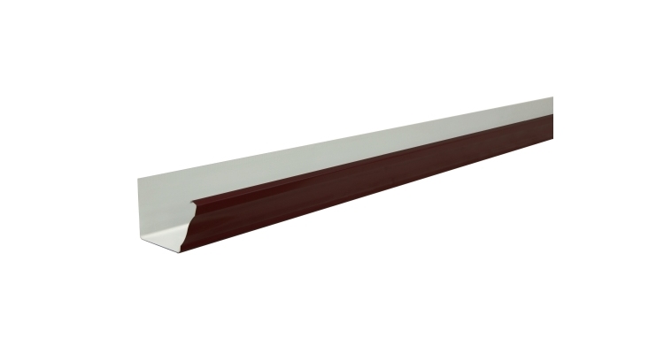 Желоб прямоугольный Vortex 127мм 3м RAL 8017 шоколад