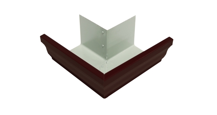 Угол желоба внешний Vortex 90гр 127мм RAL 8017 шоколад