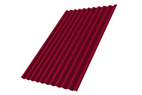 Профнастил С21 R 0.45 PE RAL 3003 рубиново красный